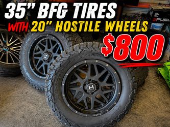 🔥 35” BFGoodrich All-Terrain Tires on 20" Hostile Wheels! 🔥