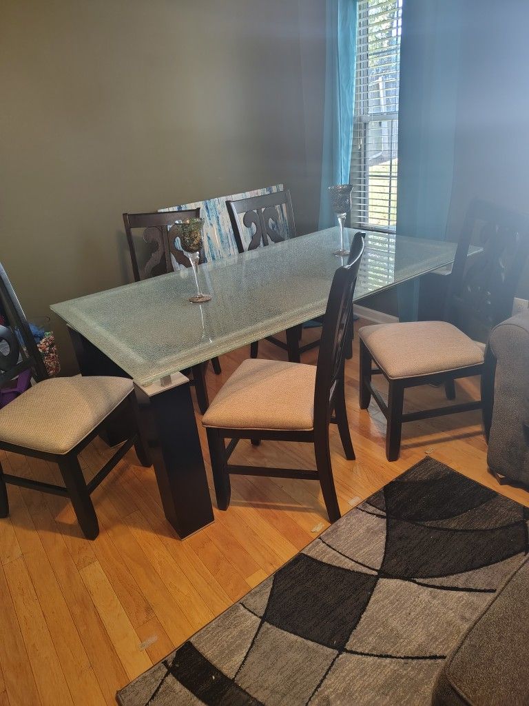 Nice But Very Heavy 6pc Dinette Glass Set