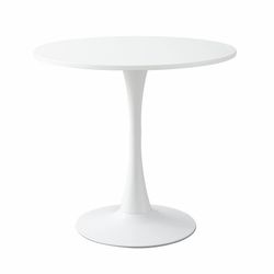 Homy Casa Modern Round Dining Table "31.5" for Kitchen, Dining Room, Coffee Table, White