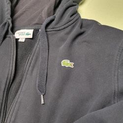Lacoste Black Hoodie Full Zipper 
