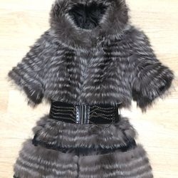 100% Real fur Woman's vest jacket