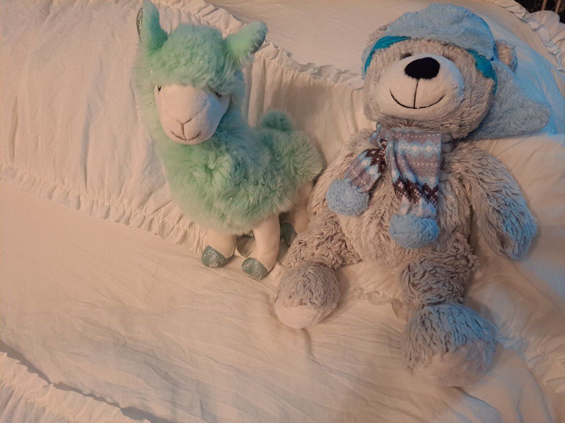 Stuffed Animal Toys Bundle Llama & Teddy Bear ❤