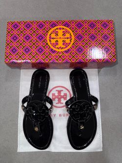 Tory Burch Miller Patent Leather Sandals size 38  / 7.5