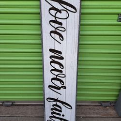 Love Never Fails Wall Art 