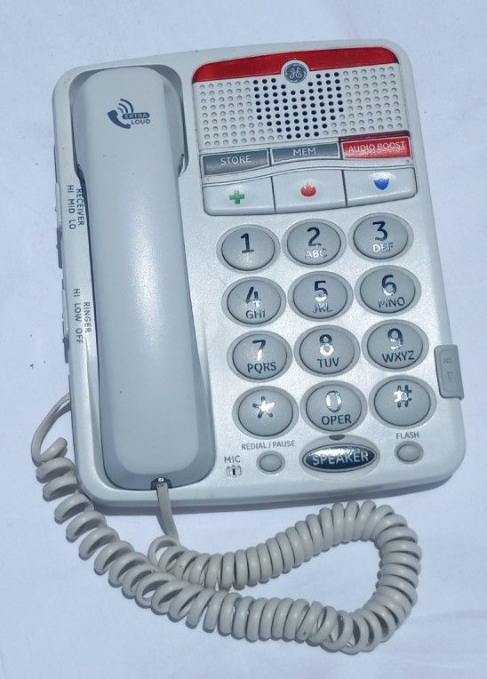 GE Amplified Large Buttons Phone! For Mild Hearing Loss GE29568GE1-A