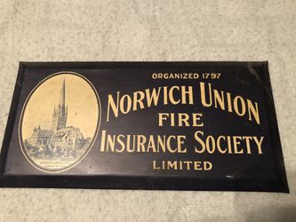 Norwich Union Antique Tin Sign