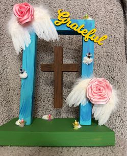 Floating wooden cross