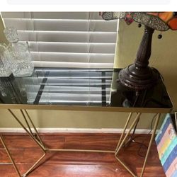 Gold Table Glass Top