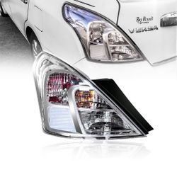 Chrome Clear Tail Lights Pair Lamp For 2012-2019 Nissan Versa Sedan W/ Bulbs
