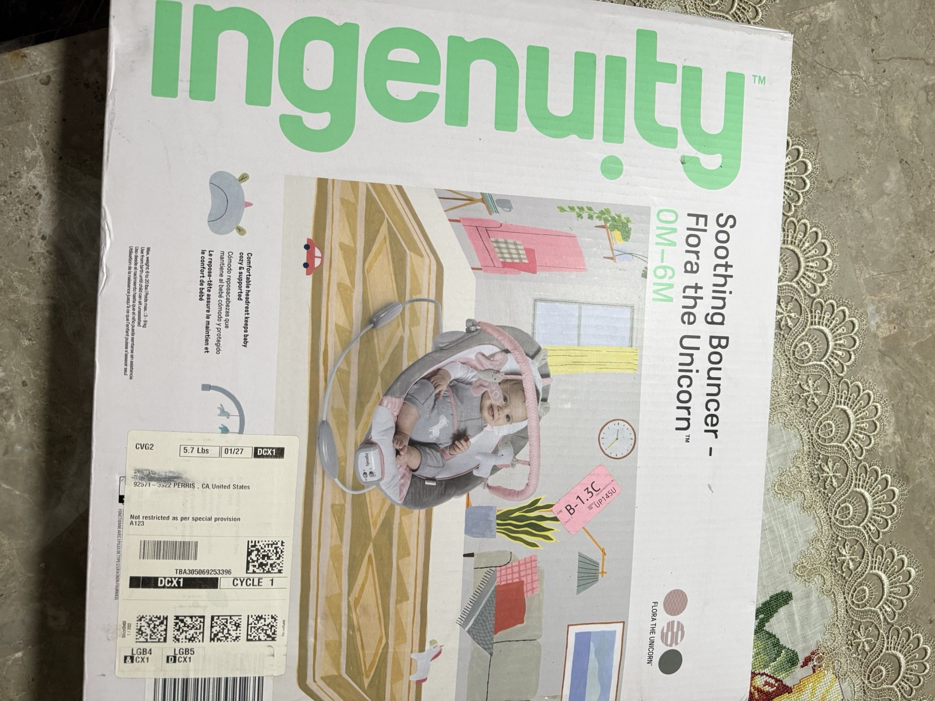 Ingenuity Soothing Bouncer For Baby
