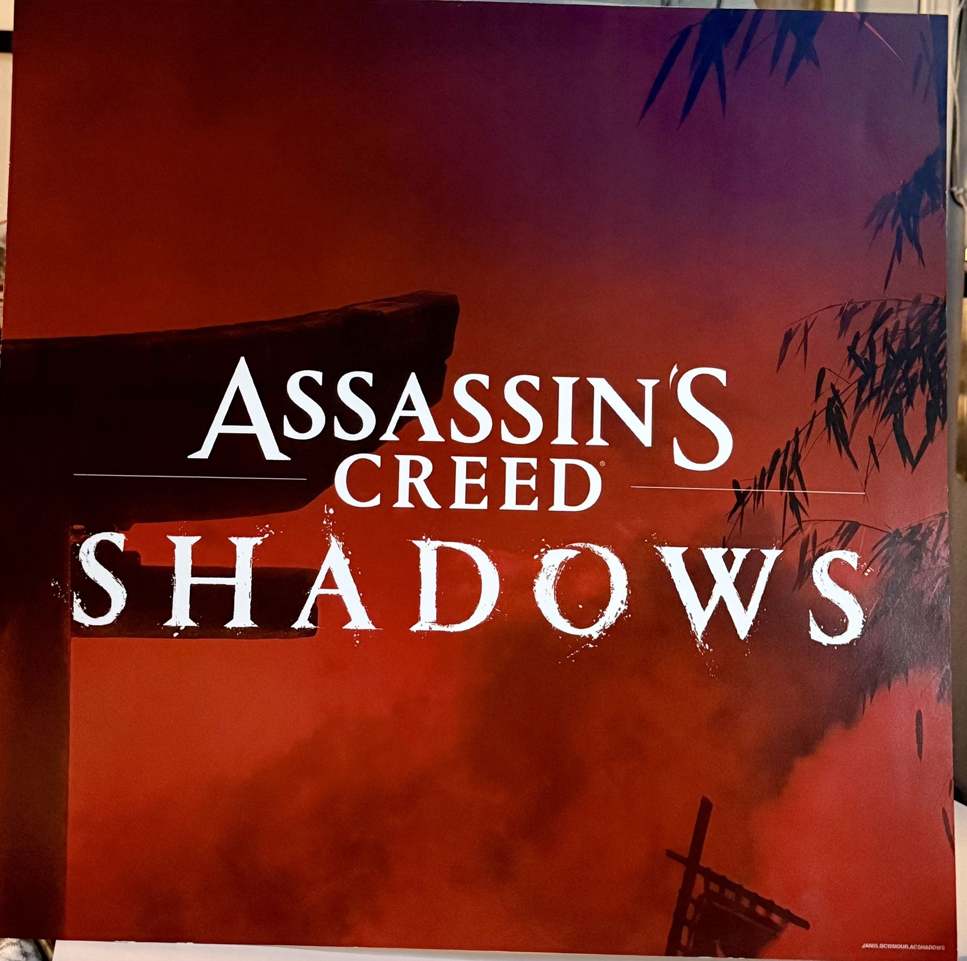 Assassins Creed Shadows GameStop Promo Display Poster 4 Pieces (24x24) 48x48