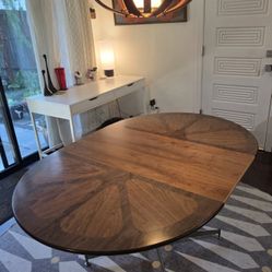 Beautiful Mid Century Brody Orange Slice  Dining Table