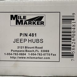 Mile Marker 481 Premium Manual Locking Hub Set