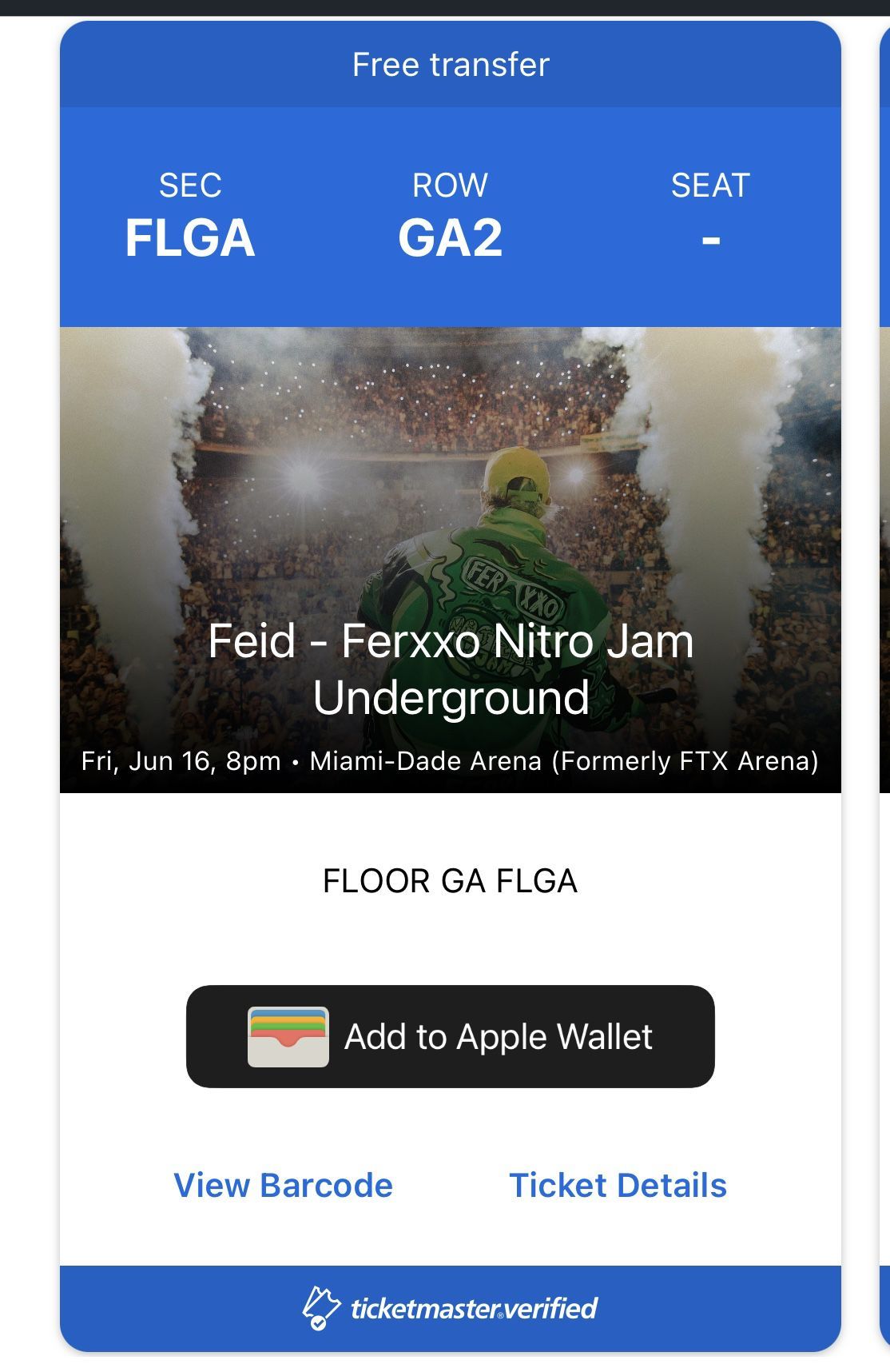 2 Tickets To Feid Concert