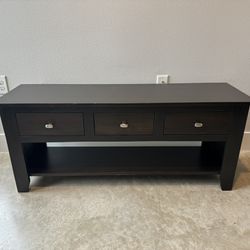 Custom Wooden Bench With Drawers