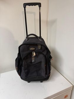 Vtg Rolling Backpack Black Ricardo Of Beverly Hills