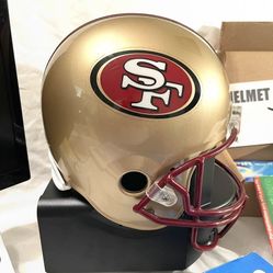 Great Condition (Entrepreneur Scoring Touchdowns) Riddell 49ers Helmet For PC Computer Modem With Monitor And New Accessories. 