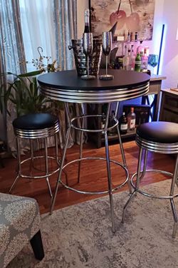 RETRO DINER STYLE DINING SET 🖤✅