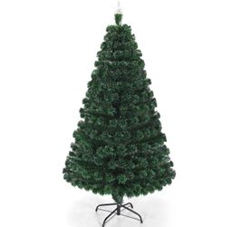 5Feet Multicolor Artificial Christmas Tree with LED Light and Metal Stand