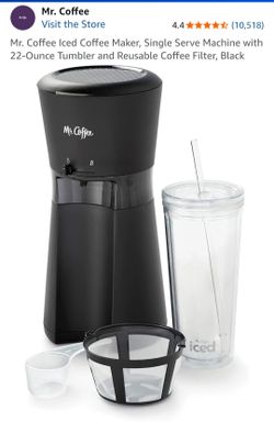 Mr. Coffee Iced Coffee Maker Single Serve Black