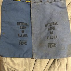 National Bank Of Alaska Bank Bags Lot Of 2