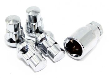 Aftermarket 4 Chrome Acorn Bulge Wheel Lug Nut Locks 12x1.5 Toyota 4Runner Tacoma Rav4