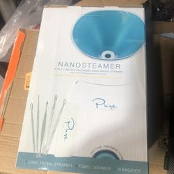 Pure Daily Care - NanoSteamer - Large 3-in-1 Nano Ionic Facial Steamer with Bonus 5 Piece Stainless Steel Skin Kit