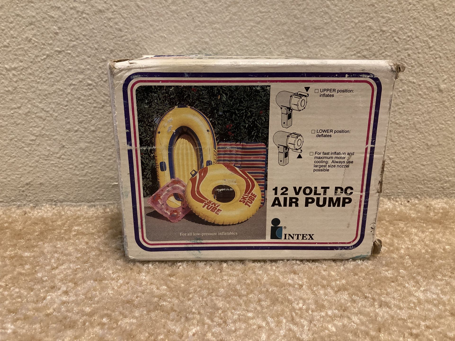 Used - Vintage 1990 Electric Car Air Pump for Inflatable Pool Floats/Tubes/Sleds/Rafts/Mattresses
