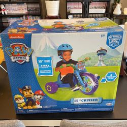 Paw Patrol Bike/ Cruiser 15”, Brand New Seal In Box