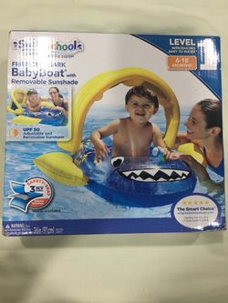 Babyboat float with removable sun shade