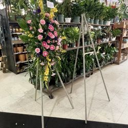 5 X Floral Wooden Easels - $5 Each Or $20 For All 5 OBO
