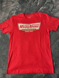 red krispy kreme doughnuts shirt