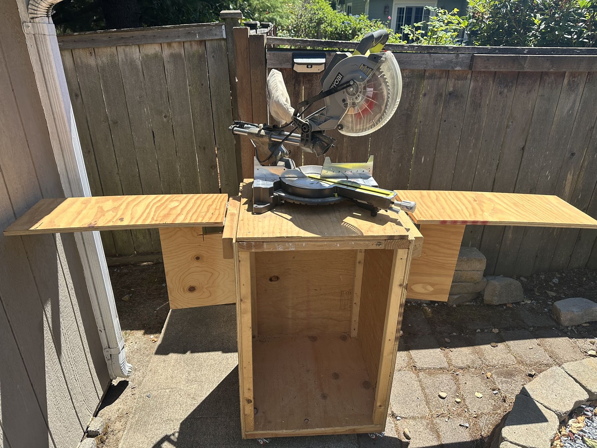 Miter Saw / Chop Saw Stand Wood Storage Rolling.