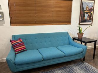 Joybird MCM Teal Sofa