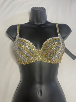 Gold And Silver Bustier Bra