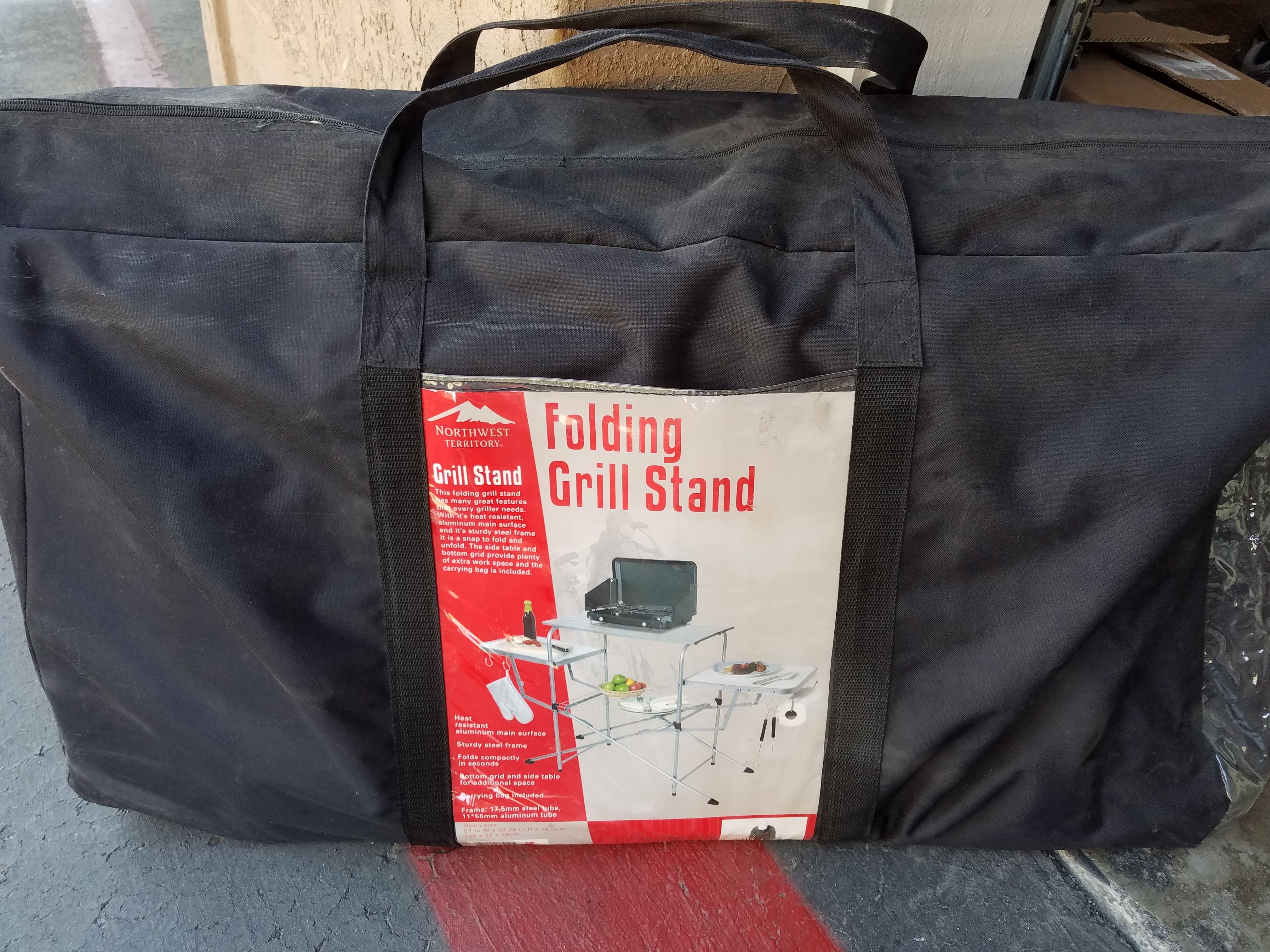 Northwest Territory Folding Grill Stand and Free propane 2 burner stove