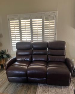 BarcaLounger lather recliner with  electric  recline and usb charge sofa and recline.