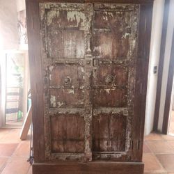 Rustic Spanish Colonial  Armoire Hutch