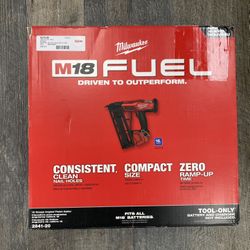 NEW Milwaukee 2841-20 M18 FUEL 18V Cordless 16-Gauge Nailer (Tool-Only)