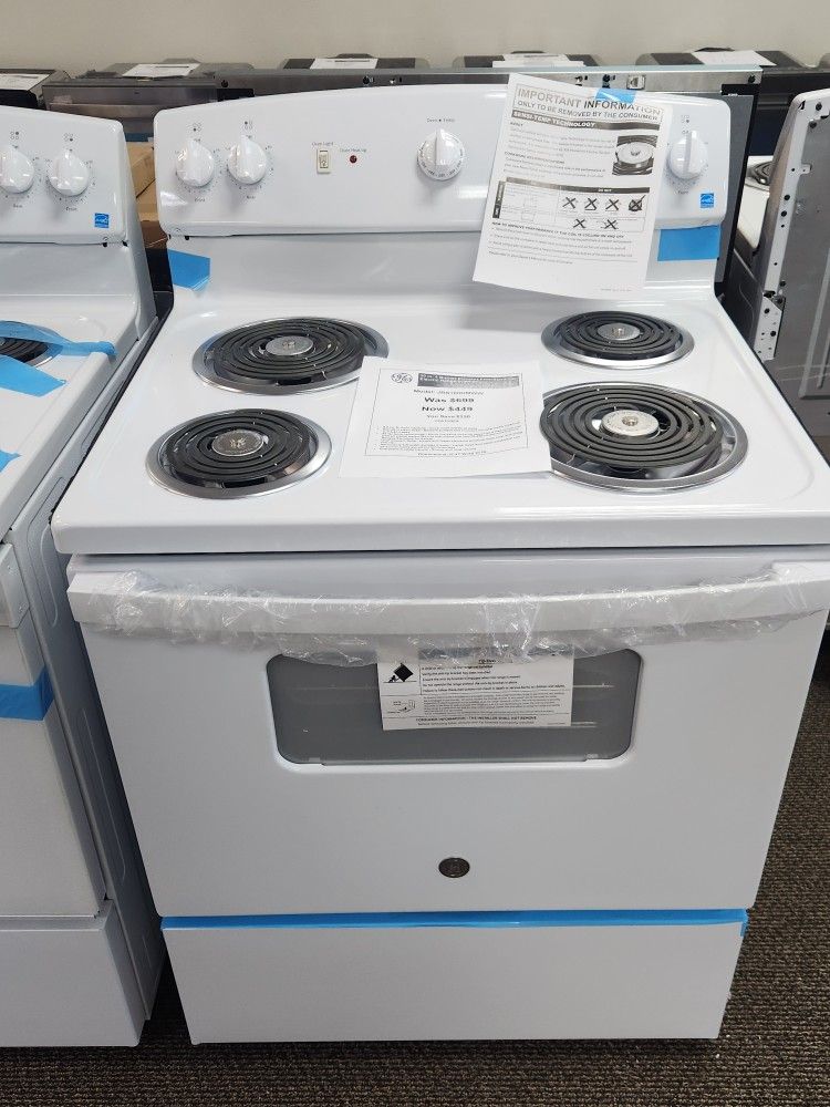 30 in. 4 Burner Element Free-Standing Electric Range in White