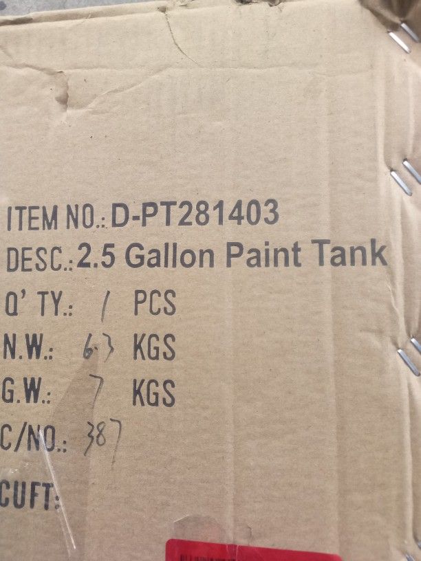 2.5 Gallon Paint Tank