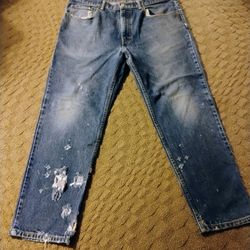 Vintage Distressed Levi's Blue Men's Jeans W38x29 