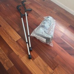 Crutches And Walking Boot