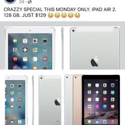 IPAD Air 2 128 Gb $129
