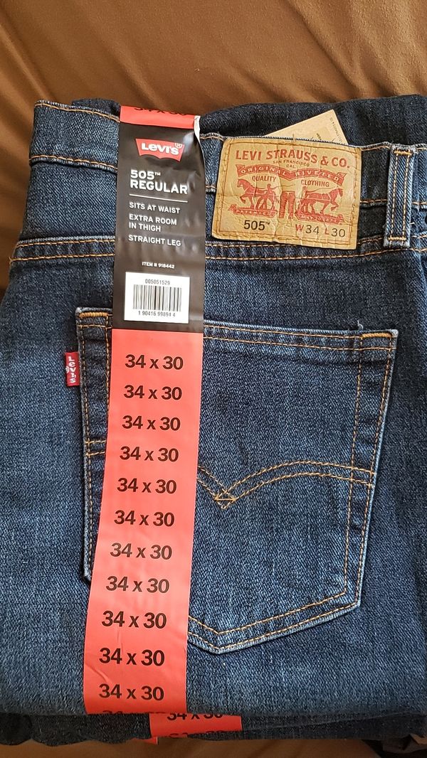 levi's 505 size chart