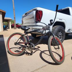 Mens Matte Black Beach Cruiser