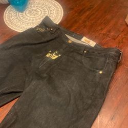 Black And Gold Pnb Nation Jeans Waist Size 38