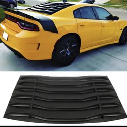 Fits 11-22 Dodge Charger Unpainted Rear Window Louver Cover Sun Shade ABS