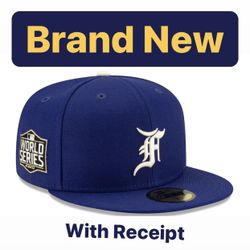 FOG - Fear Of God Essentials x New Era Blue 59FIFTY Fitted Hat  LA Dodger