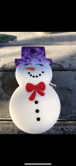 Snowman Badge Clip